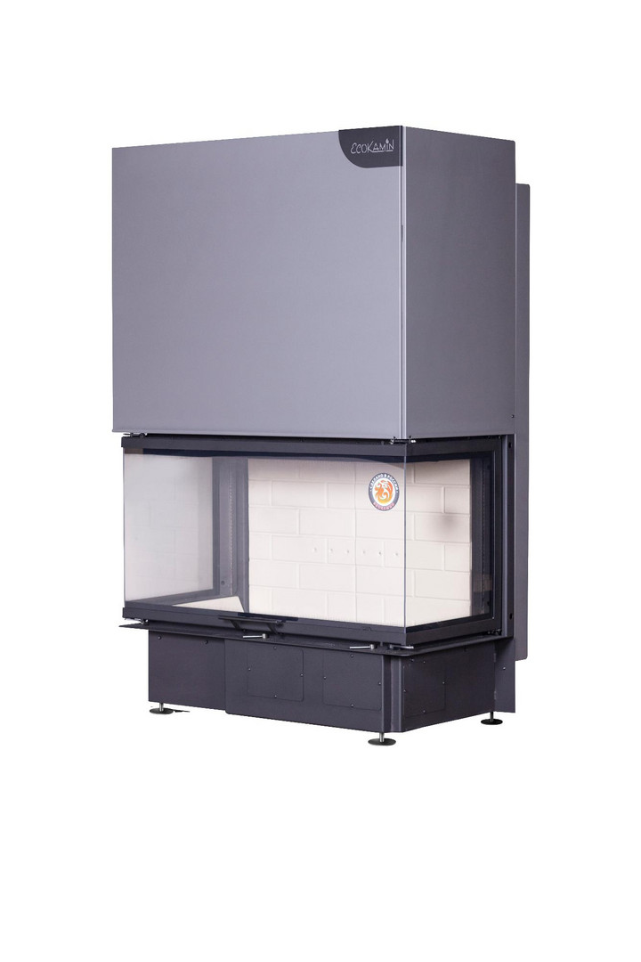 Каминная топка Экокамин ДЕЛЬТА 1000 K три стекла - 0min