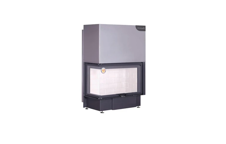 Каминная топка Экокамин ДЕЛЬТА 1000 L два стекла принтинг левая