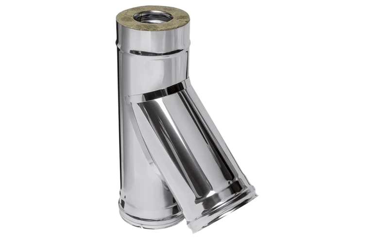 Ferrum HF сэндвич-тройник 135&deg; (430/0,8мм + нерж.) Ф120х200