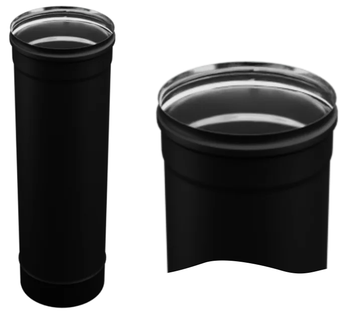 Ferrum Blackside дымоход 0,5 м (430/0,8мм/эмаль) Ф150 - 0min