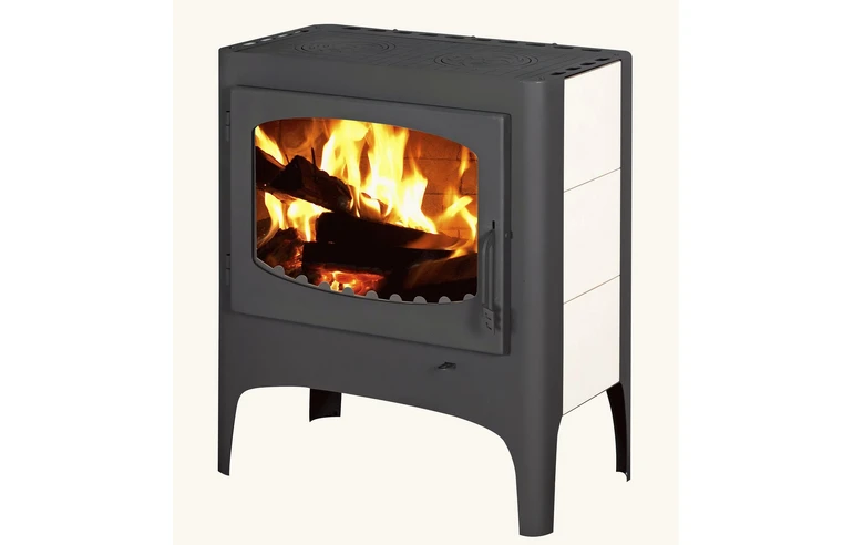 Печь-камин БАВАРИЯ ЭКО с плитой две конфорки