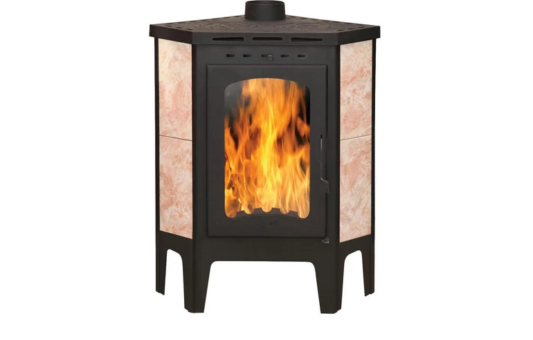 Печь-камин БАВАРИЯ УГЛОВАЯ с плитой