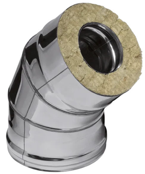 Ferrum GS сэндвич-колено 135° (430/0,5мм + нерж.) Ф100х200 - 0min