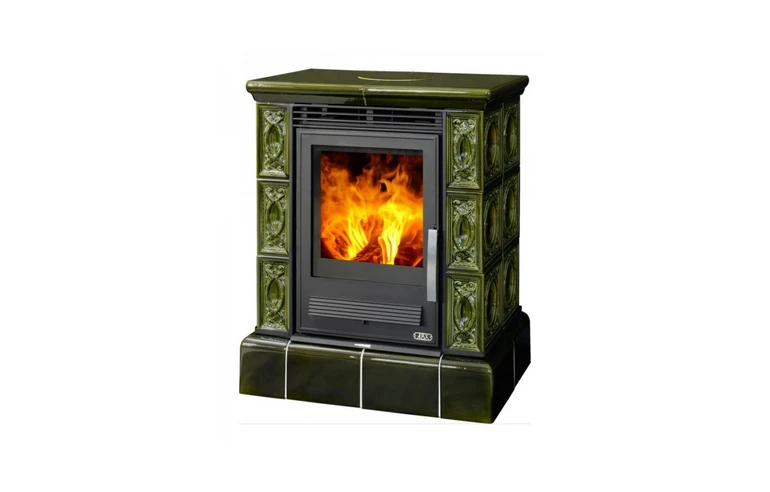 Печь-камин Helvetia KP, кафельный цоколь