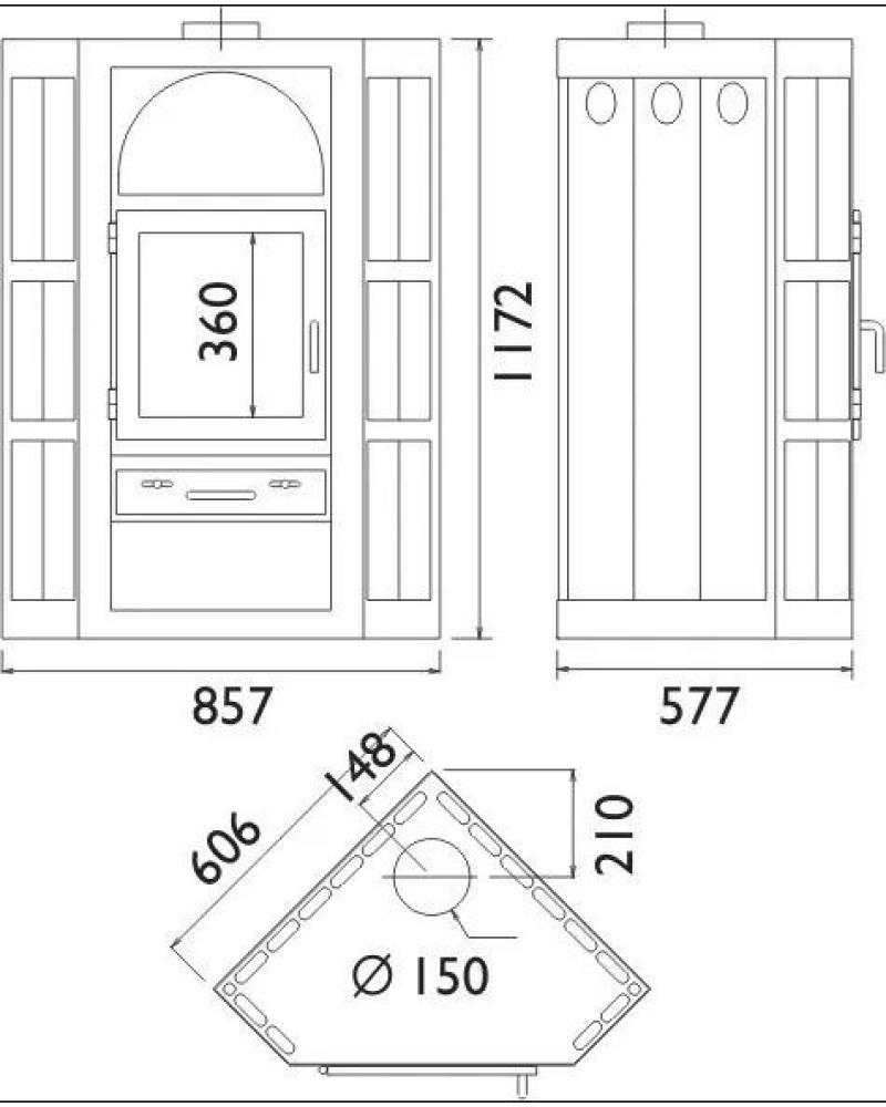Печь-камин Lahti - 1min