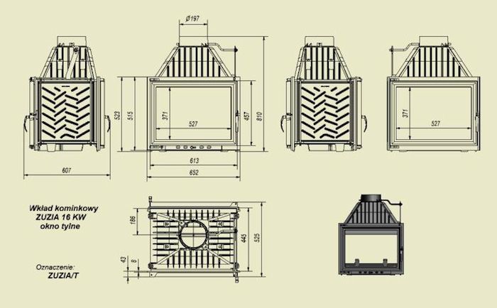 Каминная топка Zuzia/T - 1min