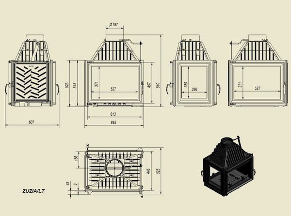 Каминная топка Zuzia/LT (PT) - 1min