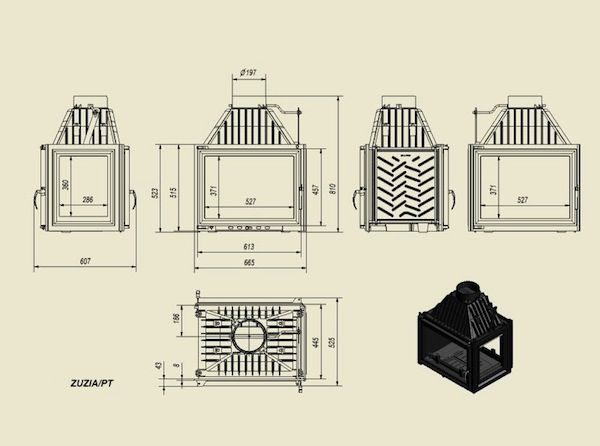 Каминная топка Zuzia/LT (PT) - 3min