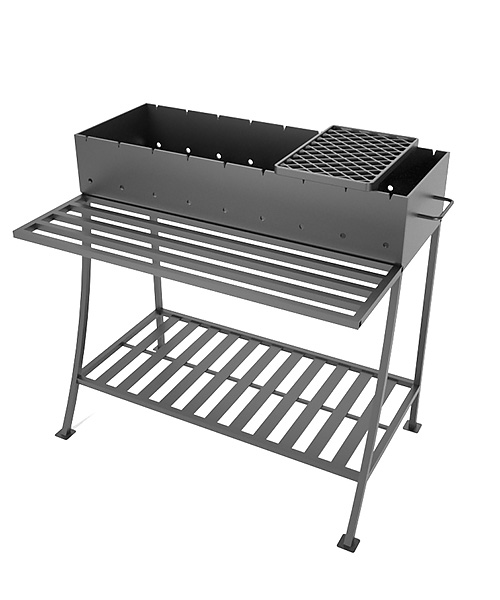 Решетка чугунная для мангала "СТЕЙК" (255х375х20мм) - 1min