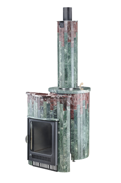 Дымоход-конвектор Ферингер "Змеевик + Россо Леванте" - 2min