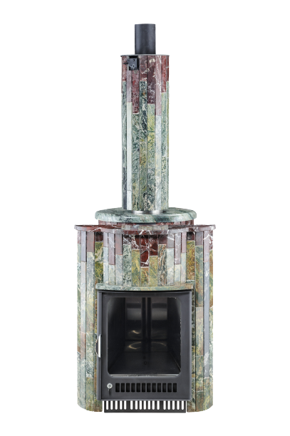 Дымоход-конвектор Ферингер "Жадеит + Россо Леванте" - 3min