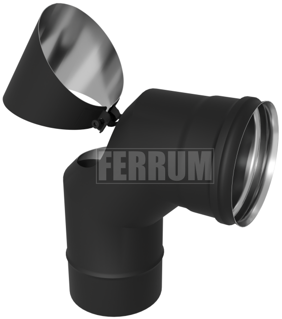 Колено-ревизия 90° Ferrum одностенное интерьерное 115 - 0