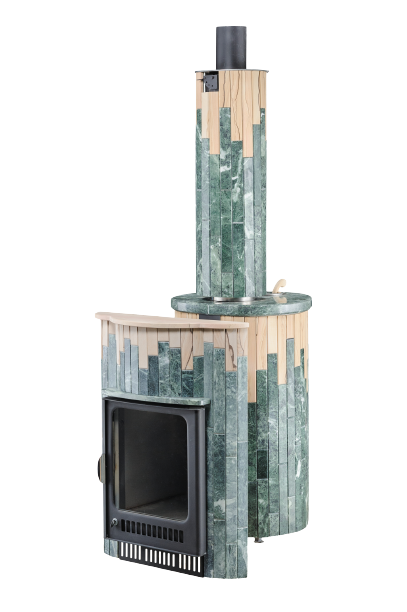 Дымоход-регистр Ферингер "Змеевик + Окаменевшее дерево" - 2min