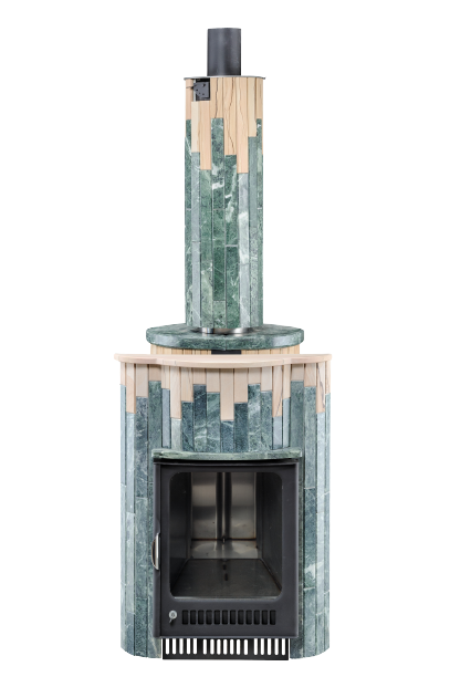 Дымоход-регистр Ферингер "Змеевик + Окаменевшее дерево" - 3min