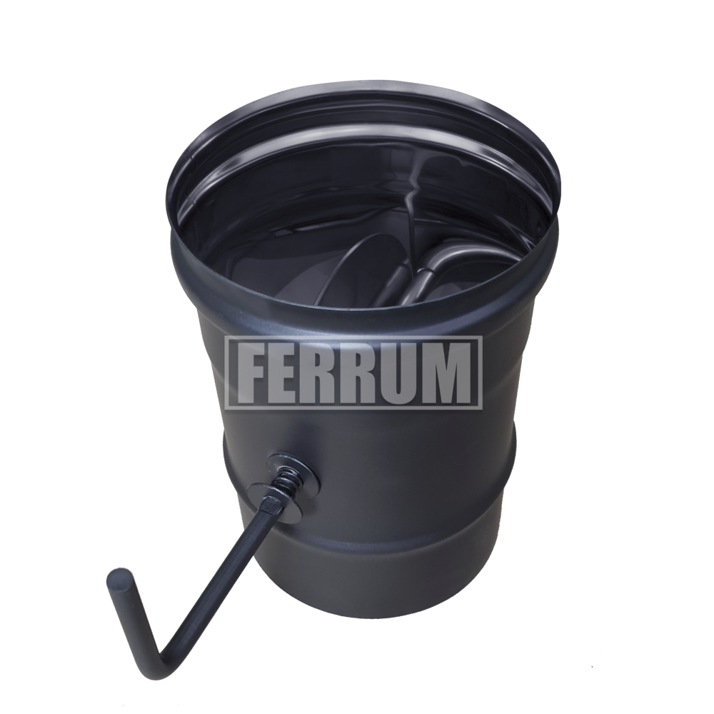 Шибер Ferrum одностенный 150 (черный) - 0