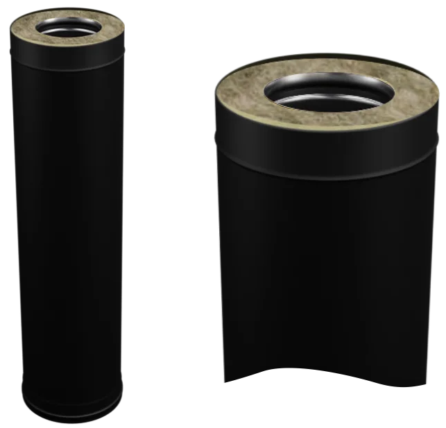 Ferrum Blackside сэндвич 1,0 м (430/0,8мм + нерж/эмаль) Ф150х210 - 0min
