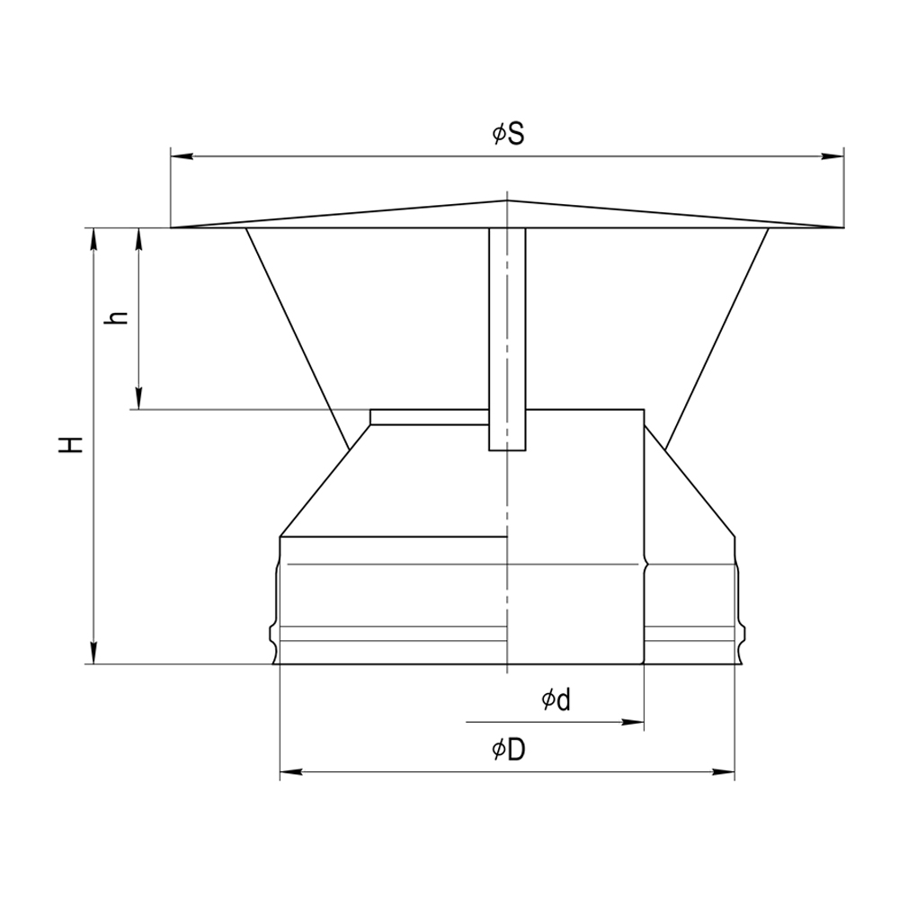 Оголовок двустенный Ferrum 150Х210 - 1