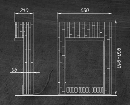 Портал для Оптима ПФ И Квадра ПФ «Змеевик» наборный - 2min
