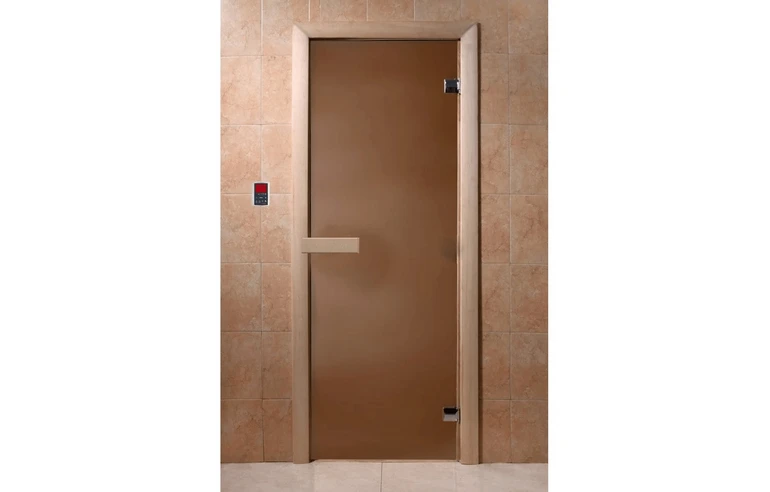 Дверь для бани FireWay матовая бронза 1900х700