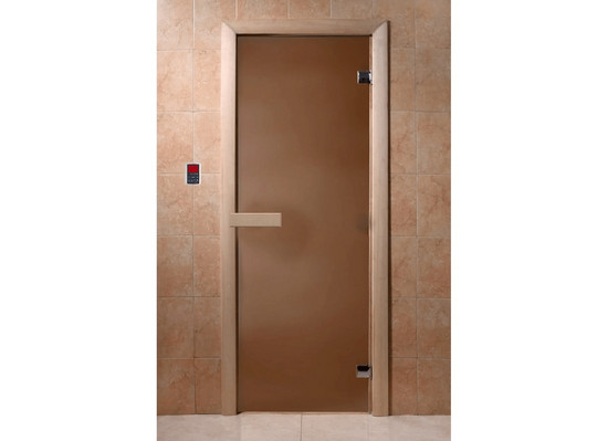 Дверь для бани FireWay матовая бронза 1900х700