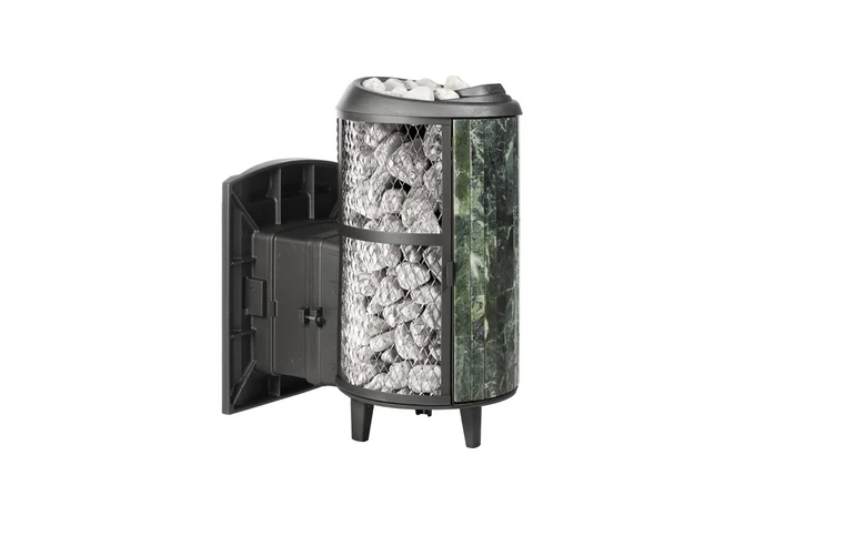 Печь банная "Атмосфера L" комбинированная сетка-ламель "Змеевик" наборный