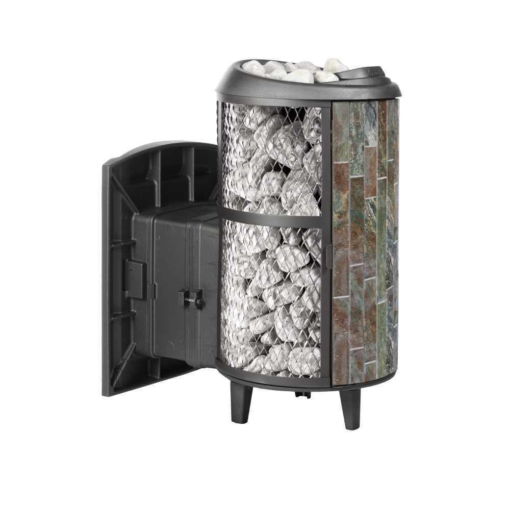 Печь банная "Атмосфера L" комбинированная сетка-ламель "Жадеит" наборный - 0min