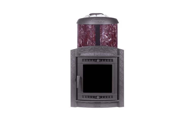 Печь банная "Атмосфера XL КТТ" в ламелях "Россо Леванто" наборный рисунок