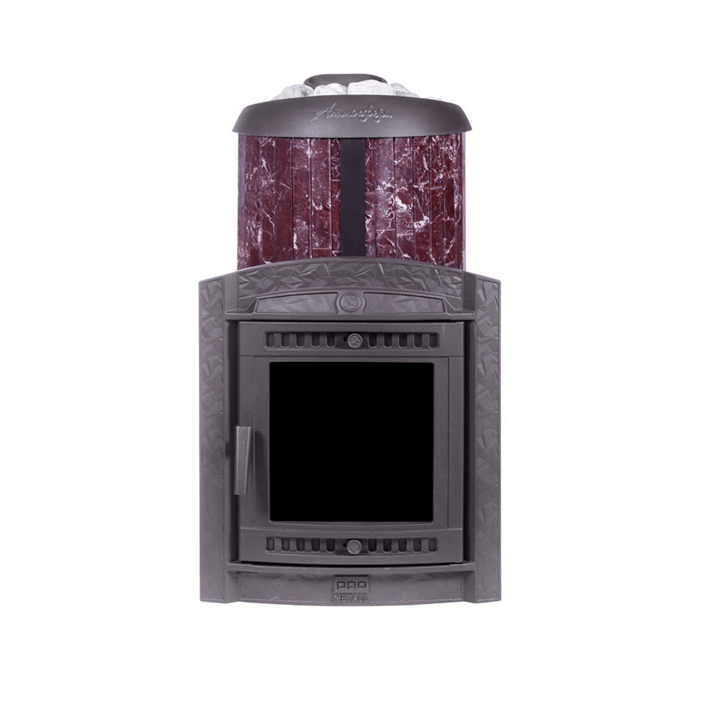 Печь банная "Атмосфера XL КТТ" в ламелях "Россо Леванто" наборный рисунок - 0min