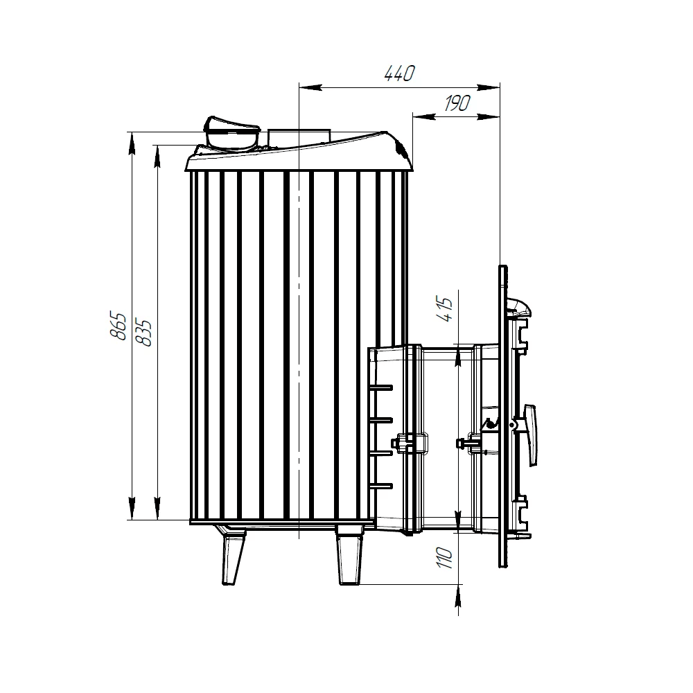 Печь банная "Атмосфера XL" в ламелях "Жадеит" наборный рисунок - 2min