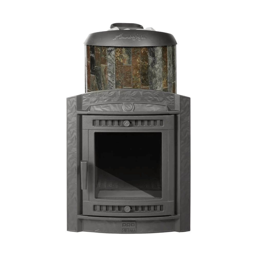 Печь банная "Атмосфера XL" в ламелях "Жадеит" наборный рисунок - 0min