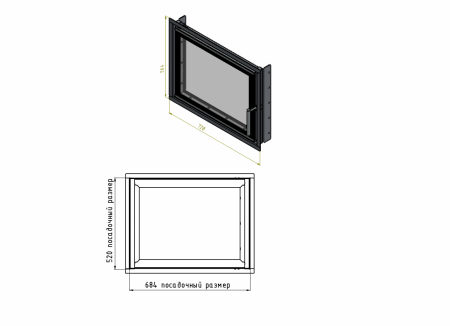 Дверца каминная ДК-02 - 1min