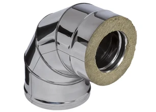 Ferrum HF сэндвич-колено 90° (430/0,8мм + нерж.) Ф250х350