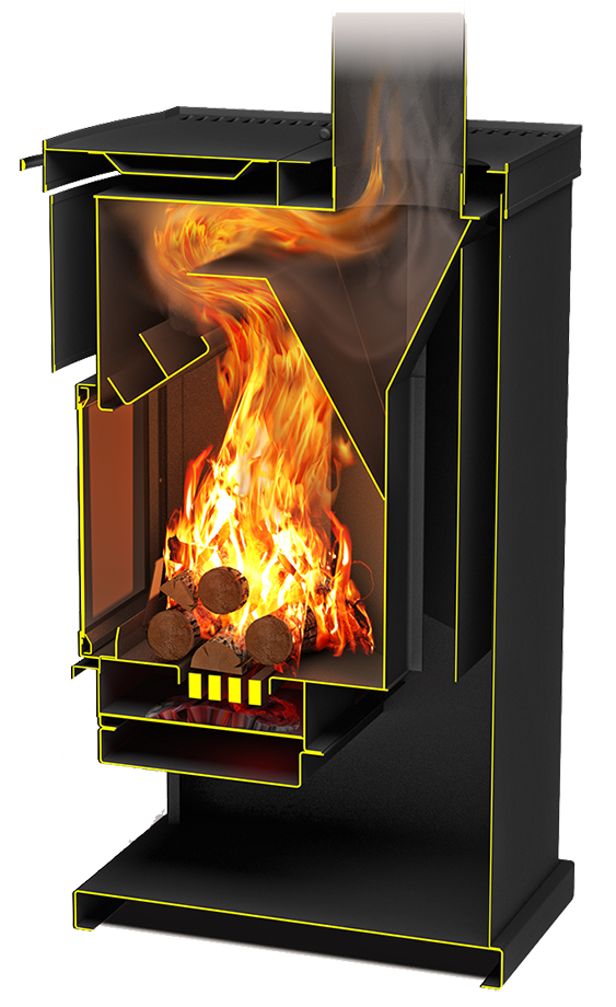 Камин Теплодар ОВ-140 (угловой) - 2min