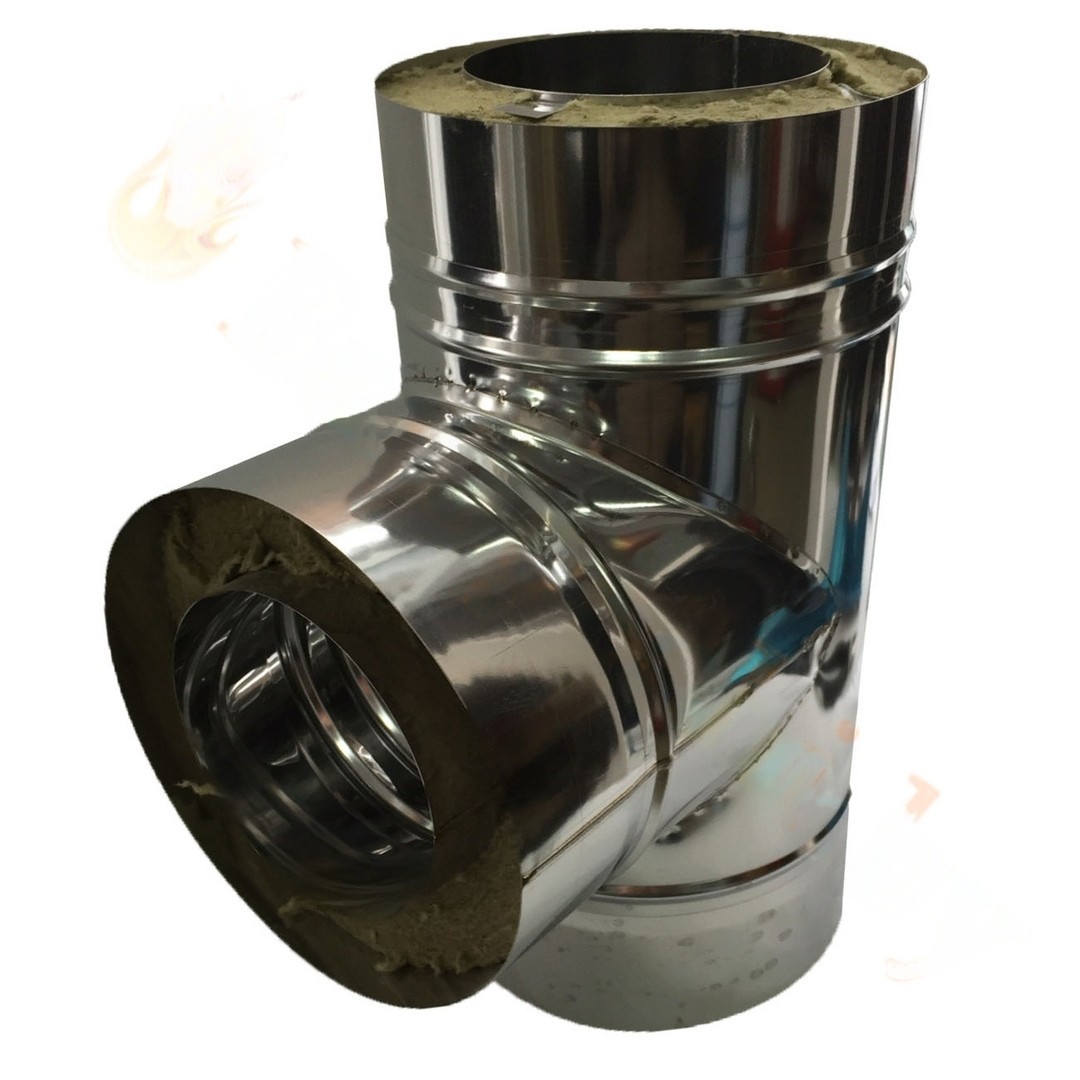 Сэндвич-тройник 90° Феролайф (430/1мм) ф115 х 215 - 0min