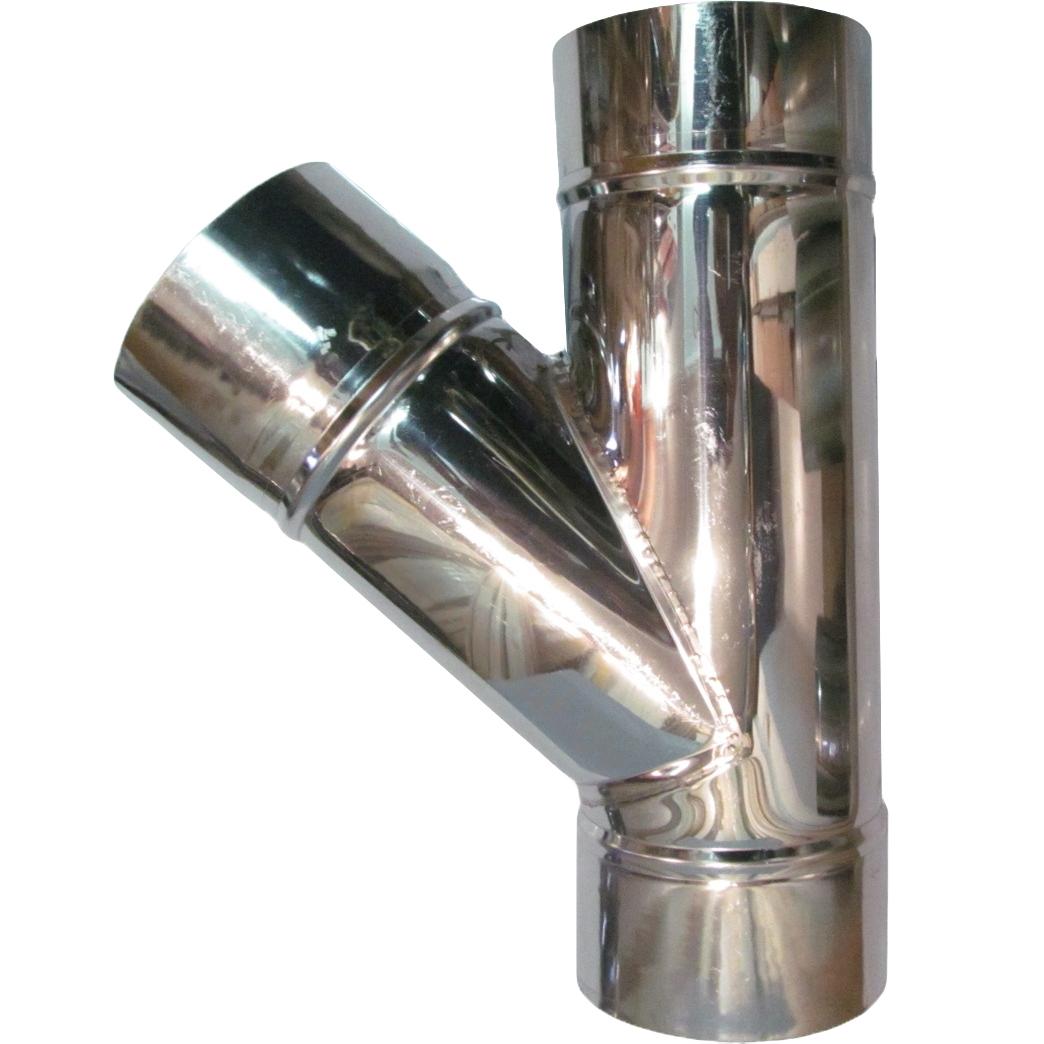 Тройник одностенный 45° Феролайф (430/1мм) ф100 - 0min