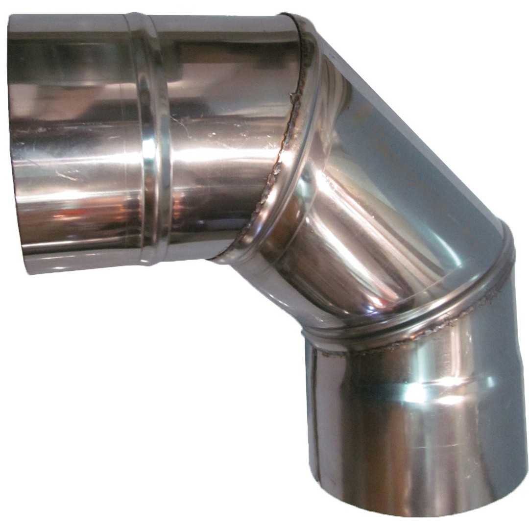 Отвод одностенный 90° Феролайф (430/1мм) ф120 - 0min