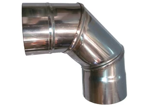 Отвод одностенный 90° Феролайф (430/1мм) ф120