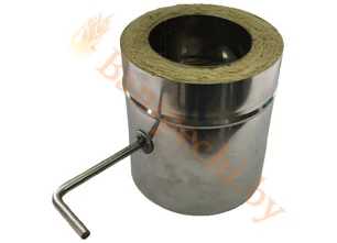 Шибер двустенный (Заслонка)  Феролайф (430/1мм) ф250 х 350