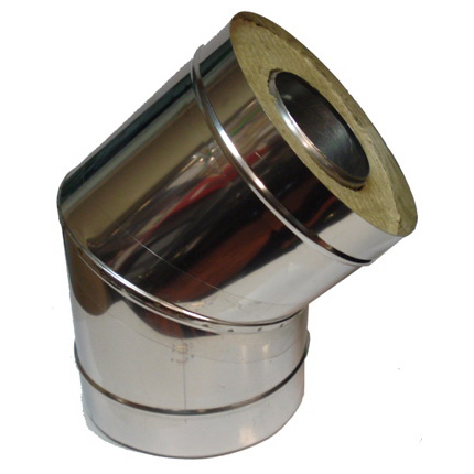 Сэндвич-отвод  45° Феролайф (304/0,5мм) ф115 х 200 - 0min