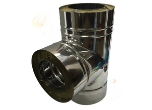 Сэндвич-тройник 90° Феролайф (304/1мм) ф120 х 220