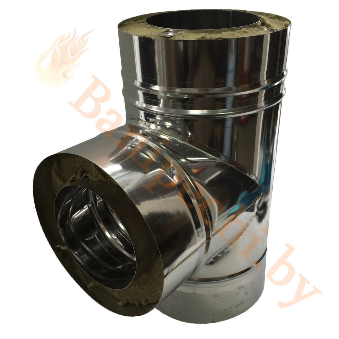 Сэндвич-тройник 90° Феролайф (304/1мм) ф140 х 240 - 0min