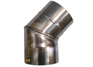 Отвод одностенный  45°   Феролайф (304/1мм) ф160