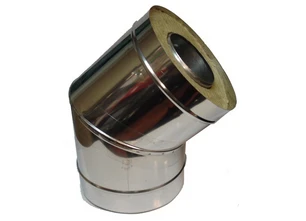 Сэндвич-отвод  45° Феролайф (304/1мм) ф250 х 350