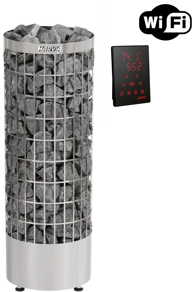 Печь для бани Harvia Cilindro PC90XW WiFi steel - 0min