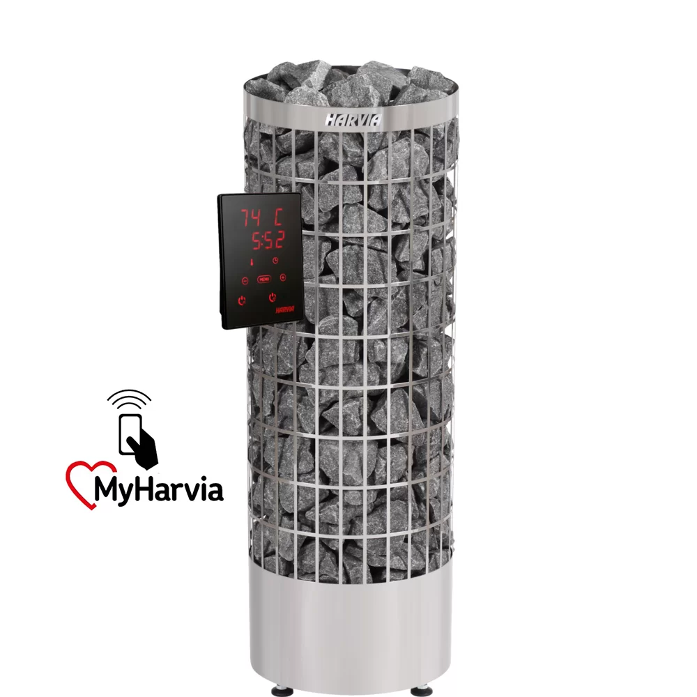 Печь для бани Harvia Cilindro PC90XW WiFi steel - 1min