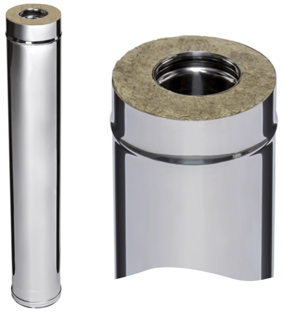 Ferrum Austenite HF сэндвич 1,0 м (304/0,8мм + нерж.) Ф115х200 - 0min