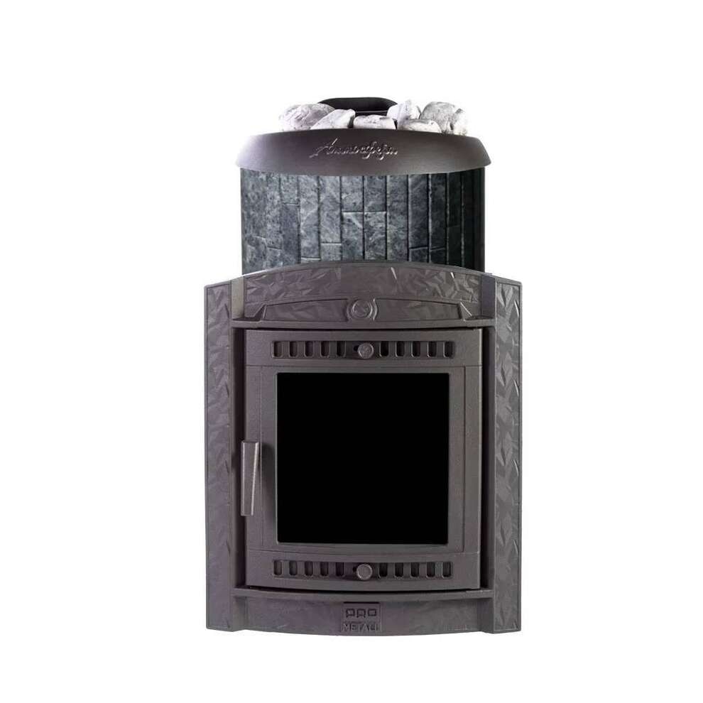 Печь банная "Атмосфера L" в ламелях "Талькохлорит" наборный рисунок - 0min