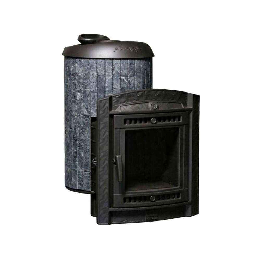 Печь банная "Атмосфера L" в ламелях "Талькохлорит" наборный рисунок - 4min