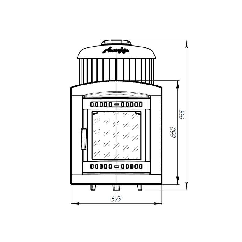Печь банная "Атмосфера L" в ламелях "Талькохлорит" наборный рисунок - 3min