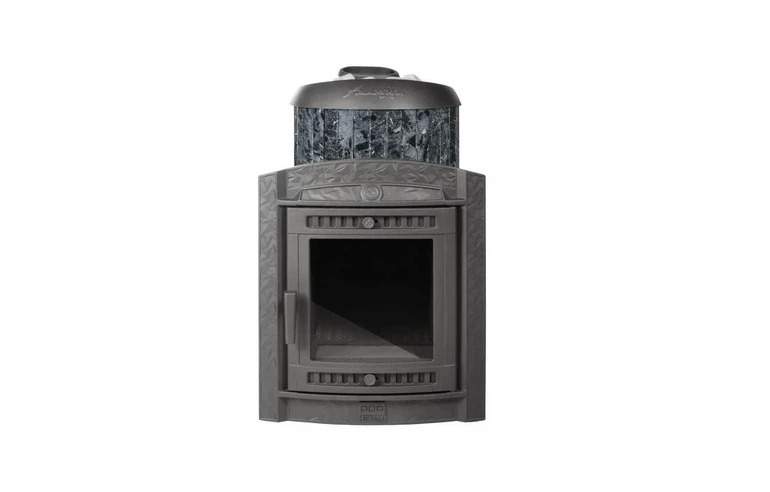 Печь банная "Атмосфера L" в ламелях "Пироксенит" наборный рисунок
